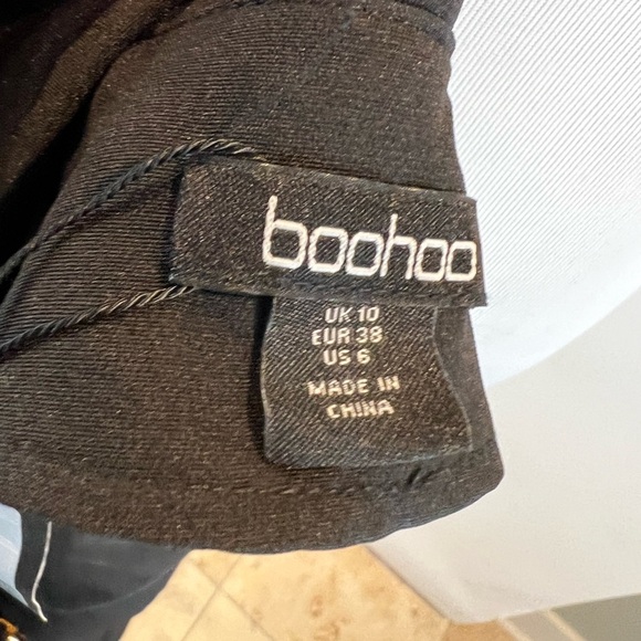 Boohoo US 6 Black Lace Sleeve Blazer Dress - Picture 5 of 8